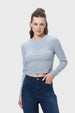 Polera Mujer Rib Gris