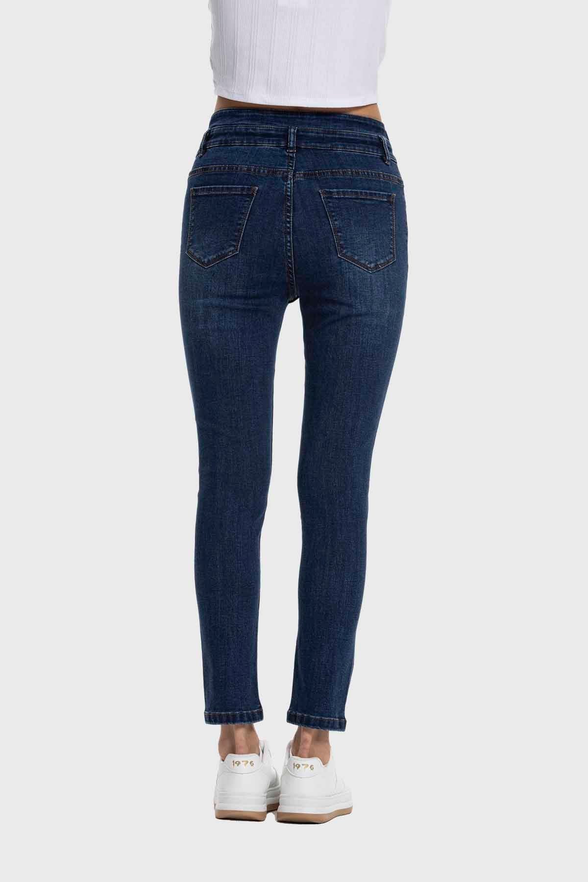 Jeans Mujer Skinny Ajuste Azul
