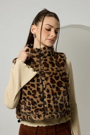Parka Mujer Piel Reversible Café