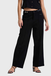 Pantalón Mujer Sastrero Tiro Alto Negro