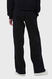 Pantalón Buzo Niña Pierna Ancha Negro