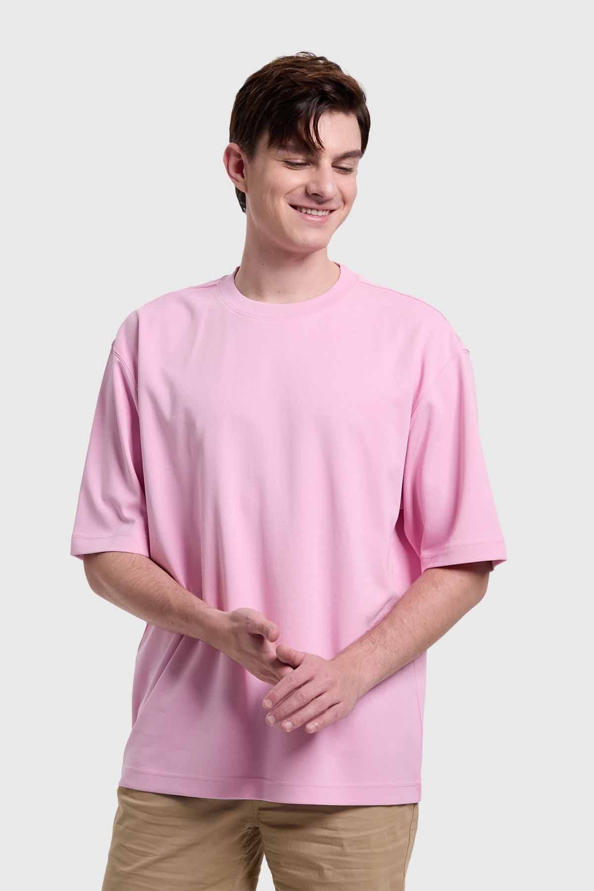 Polera Hombre Loose Fit Rosado