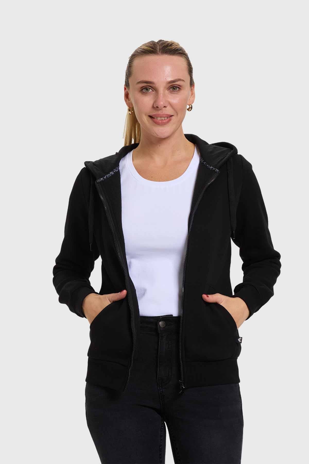 Polerón Mujer Hoodie Negro