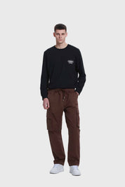 Pantalón Hombre Cargo Recto Chocolate