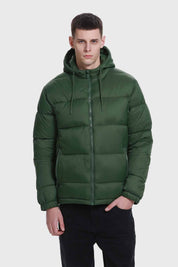PARKA HOMBRE BÁSICA LISA VERDE