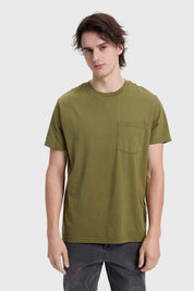 Polera Hombre Con Bolsillo Verde