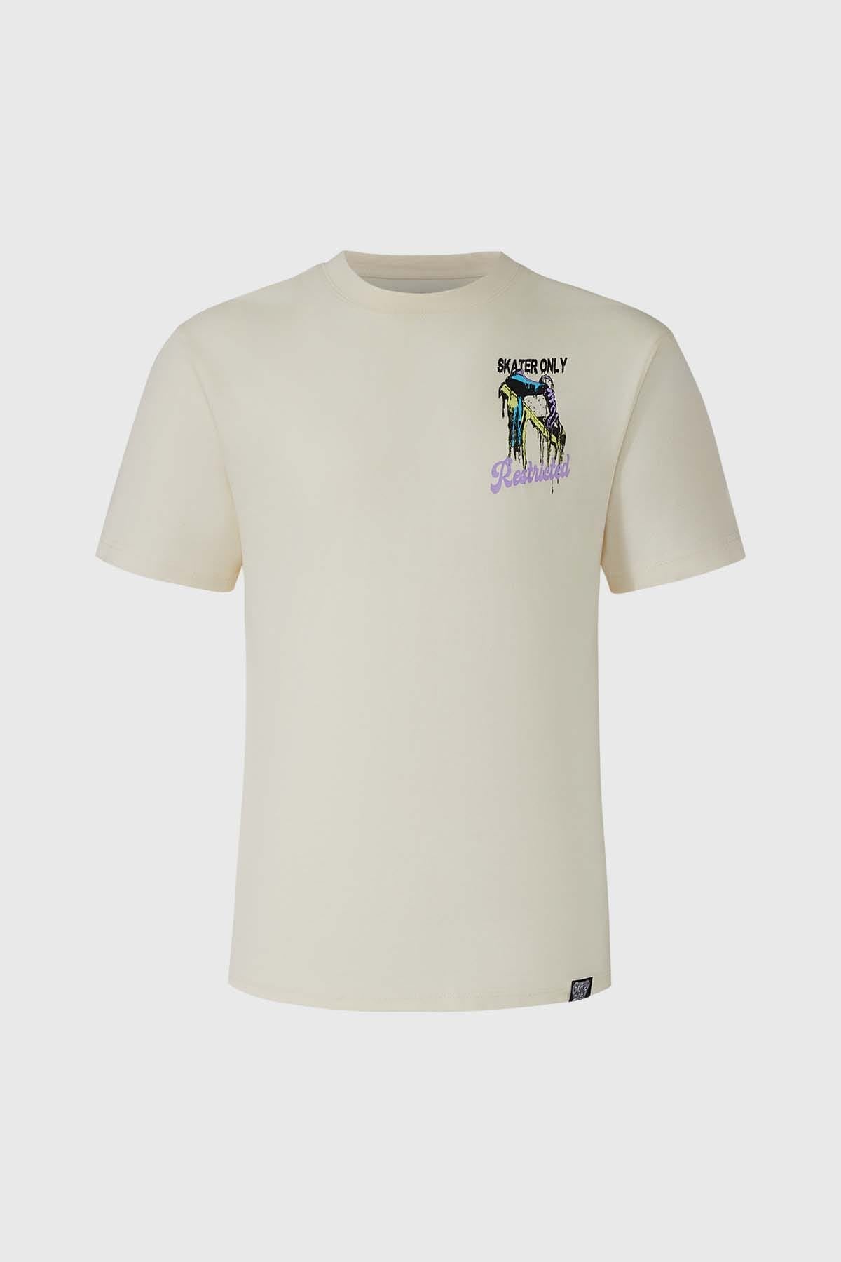 Polera Niño Print Oversize Crudo
