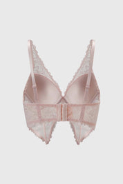 Sostén Mujer Bralette Copa Encaje Palo Rosa