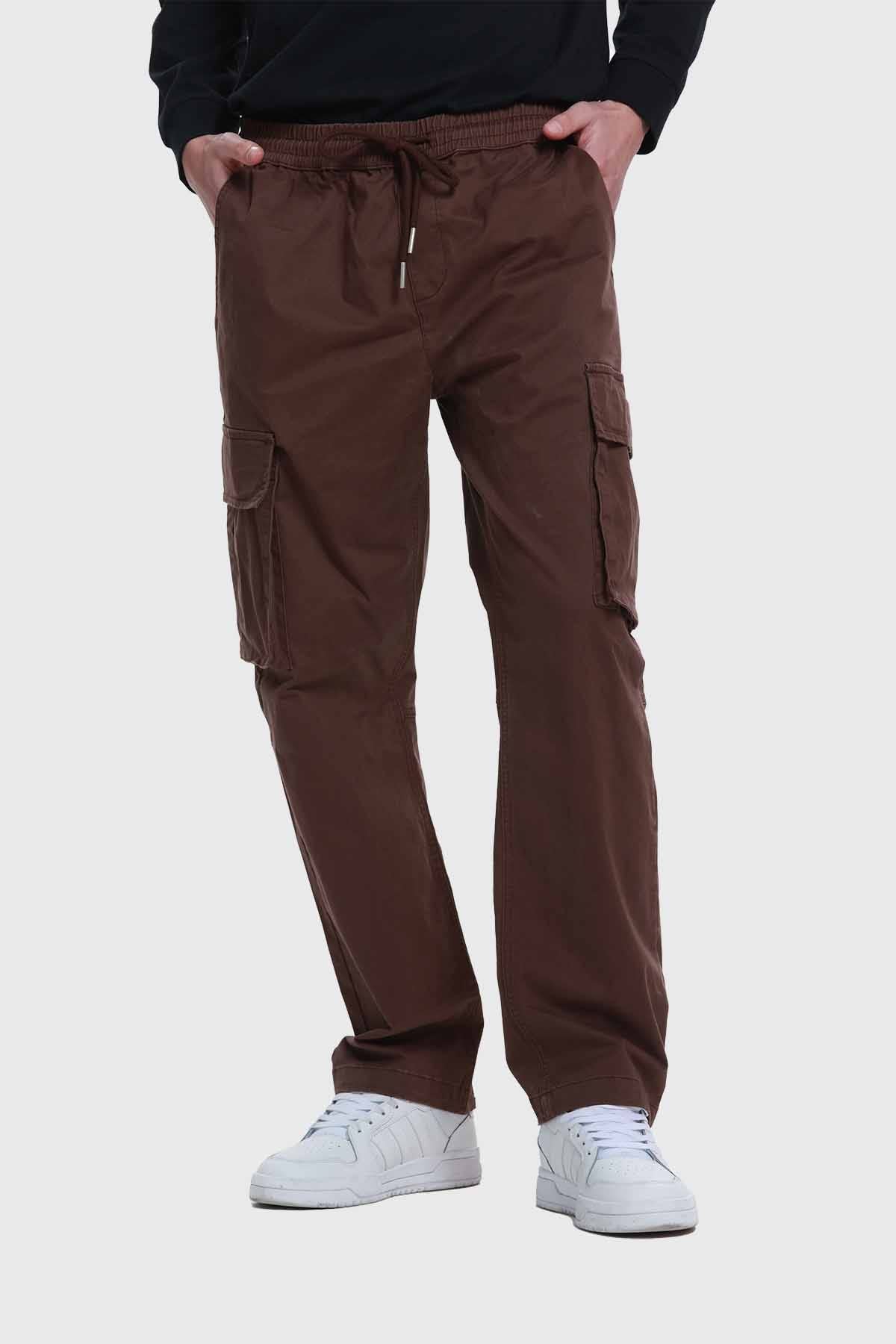 Pantalón Hombre Cargo Recto Chocolate