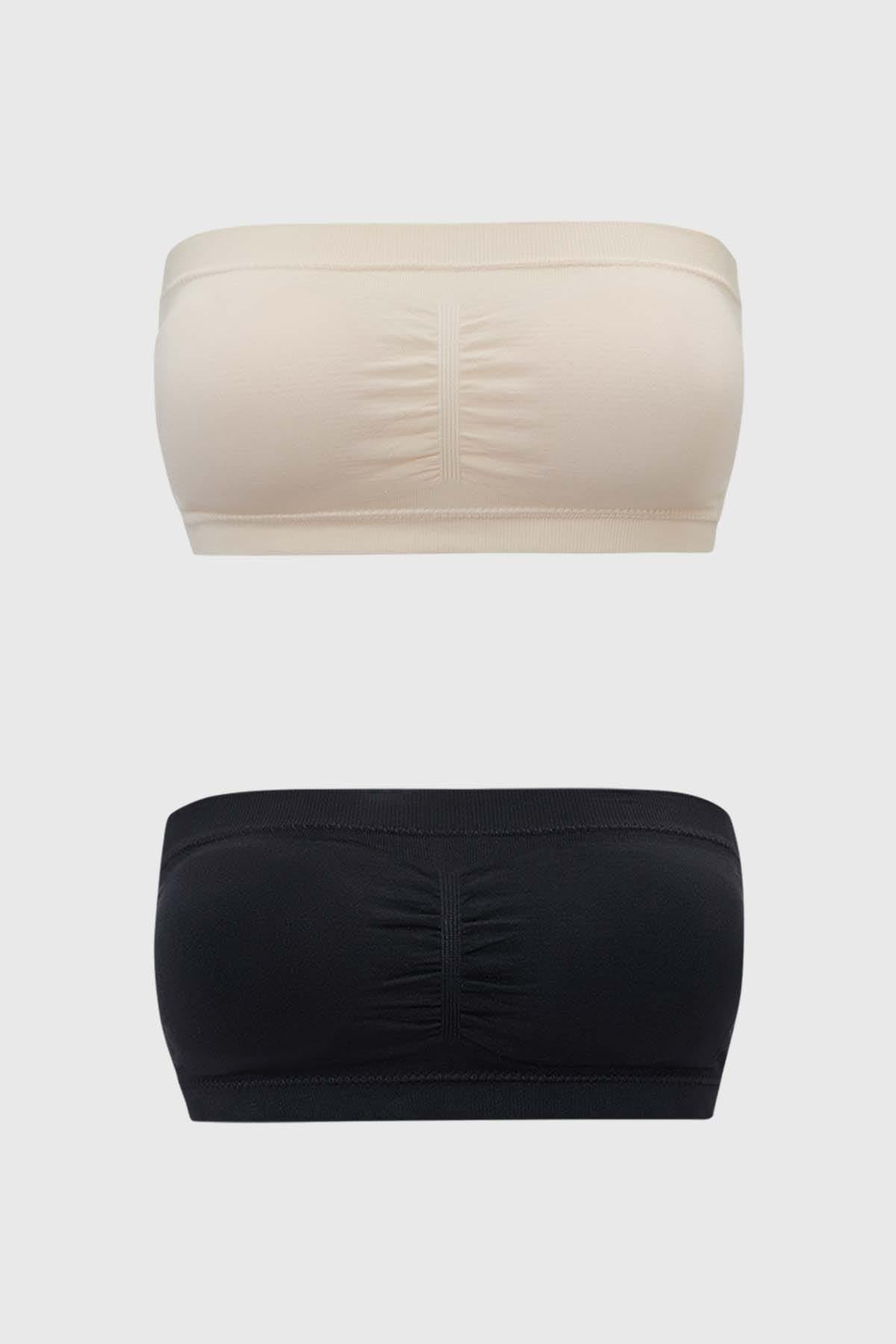 Sostén Mujer Bipack Strapless Negro