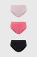 Calzón Mujer Tripack Bikini Algodón Palo Rosa