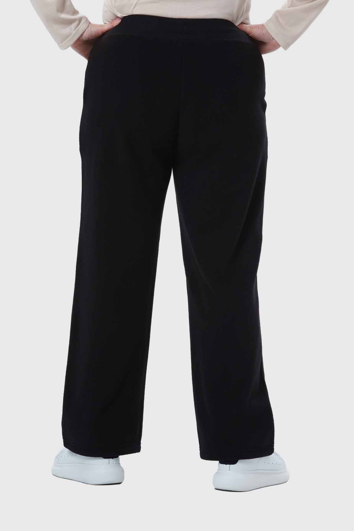 Pantalón Buzo Mujer Con Cordón Y Bolsillo Negro