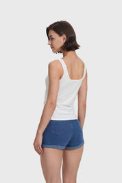 Polera Mujer Escote Cuadrado Crudo