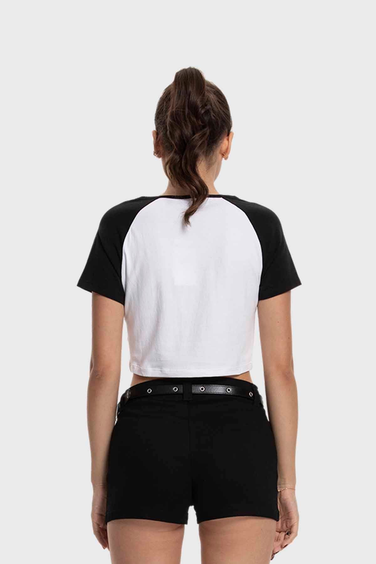 Polera Mujer Bicolor Negro