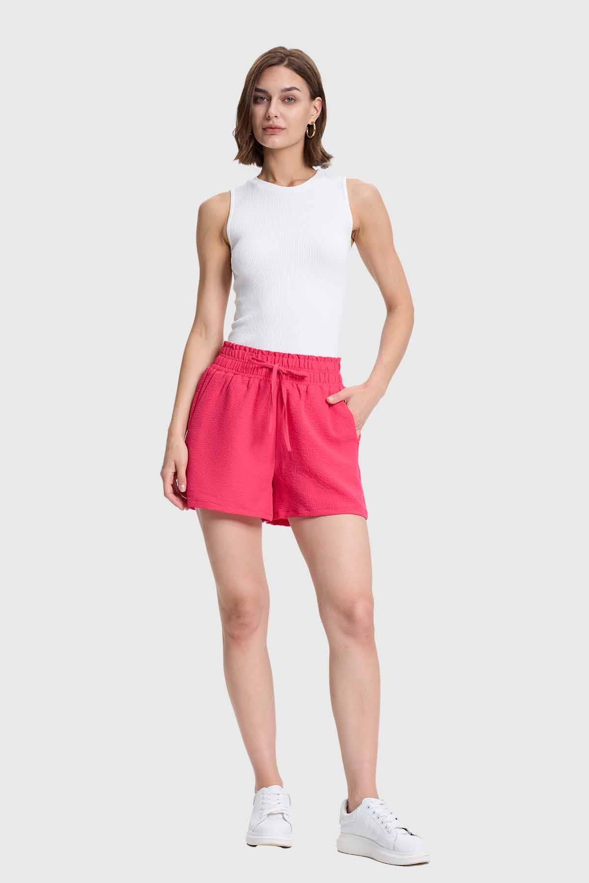 Short Mujer Pretina Ancha Fucsia