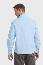 Camisa Hombre Repelente Al Agua Celeste