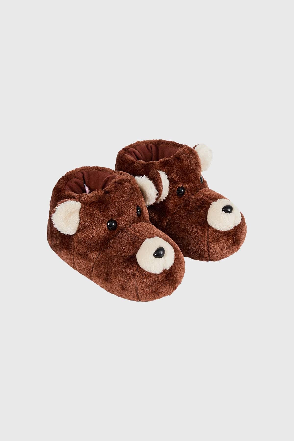 Pantufla Niño Perro Café