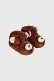 Pantufla Niño Perro Café
