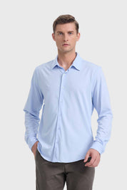 Camisa Hombre Acabado Mercerizado Celeste