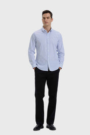 Camisa Hombre Slim Fit Rayas Blanco