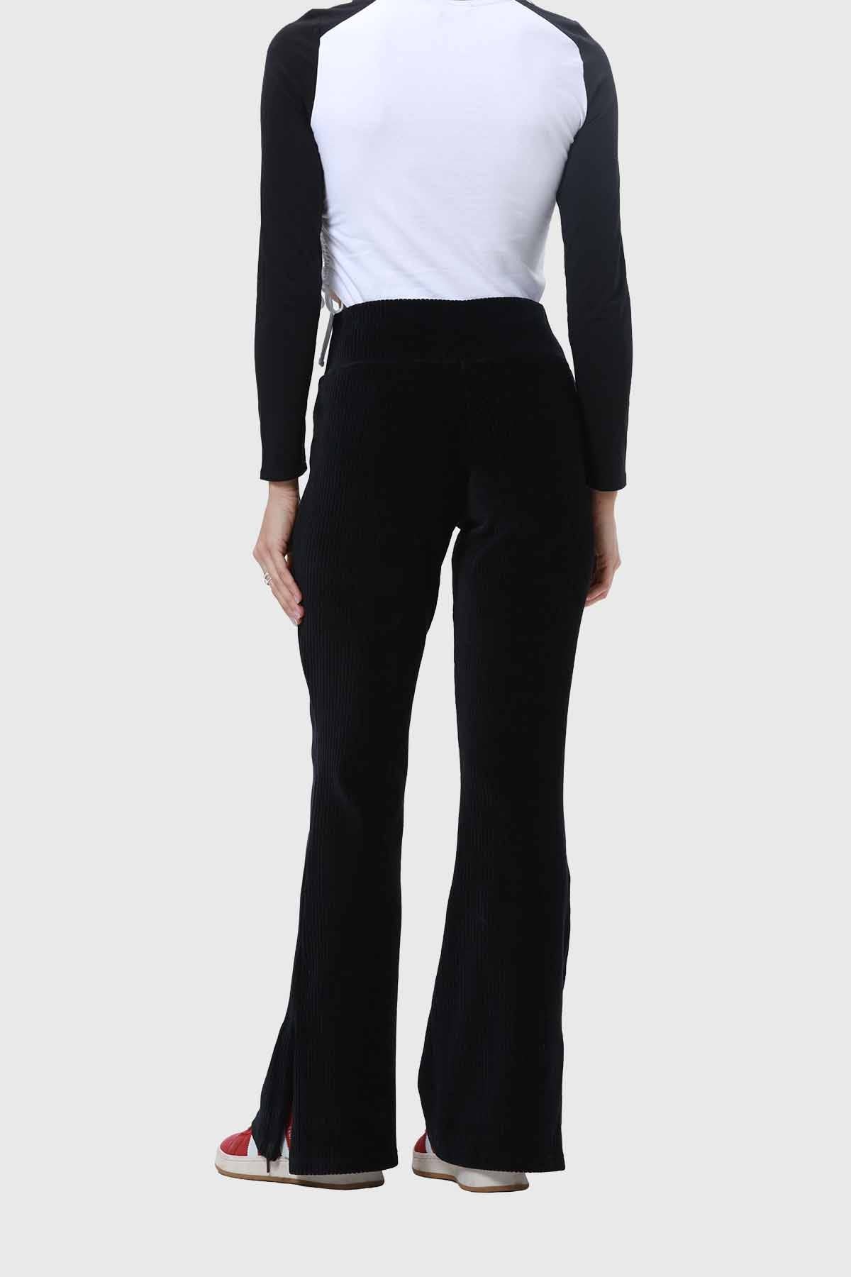 Pantalón Mujer Cotelón Negro