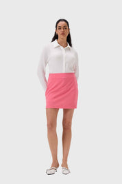 Falda Mujer Mini Short Interior Preppy Rosado