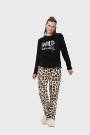 Pijama Mujer Polar Negro