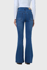 Jeans Mujer Flare Vale Azul