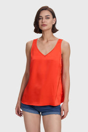 Blusa Mujer Satinada Coral