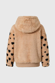 Polar Niña Peludo Con Print Manga Beige