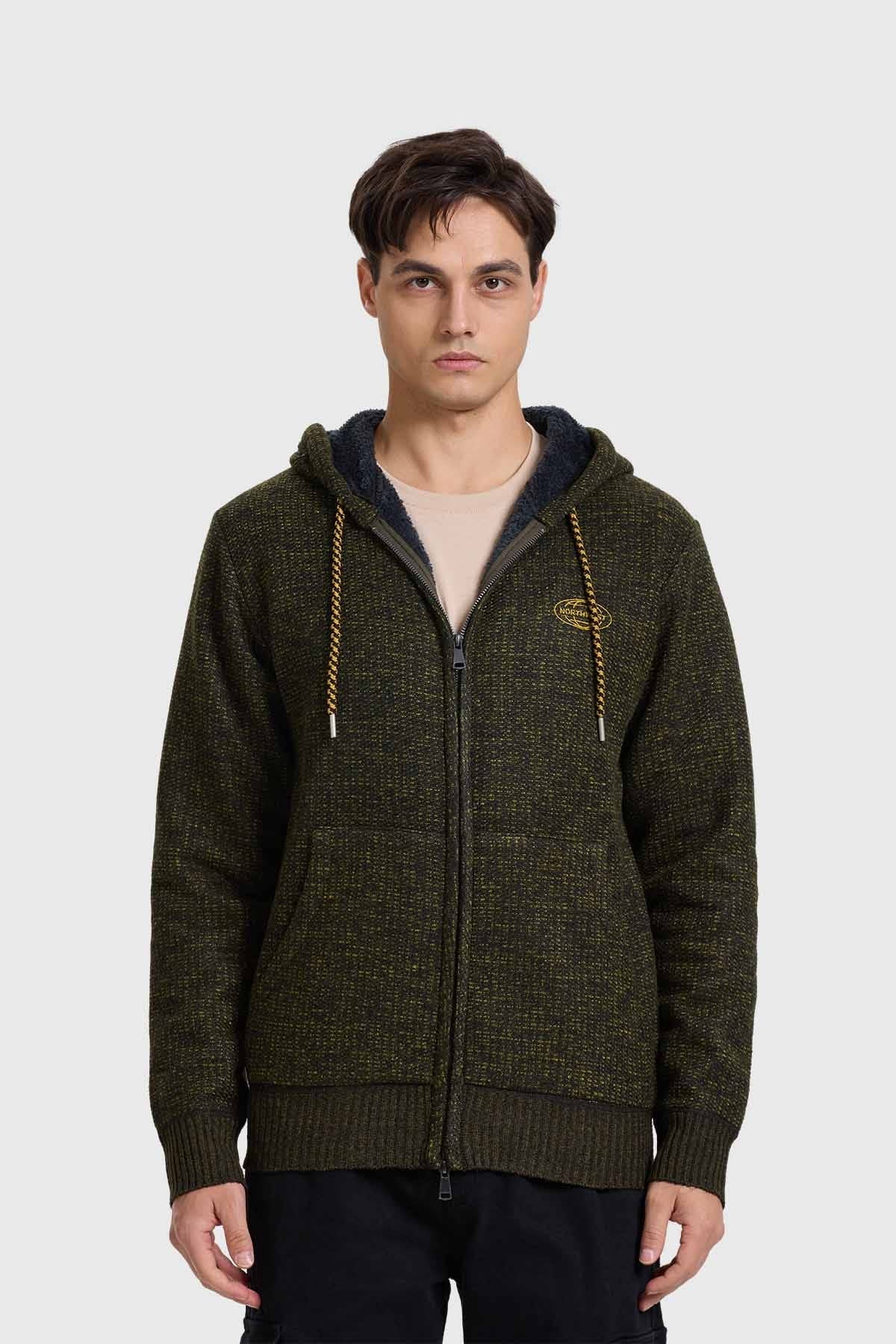 Polerón Hombre Con Polar Verde