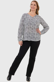 Blusa Mujer Pinza Pliegue Delantero Crudo