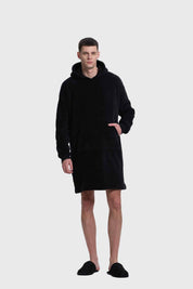 Bata Hombre Bolsillo Canguro Negro