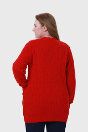 Sweater Mujer Tapado Rojo