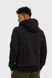 Chaqueta Hombre Con Gorro Negro