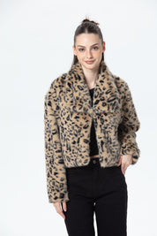 Chaqueta Mujer Peludo Café