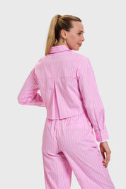 Blusa Mujer Rayas Rosado