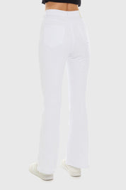 JEANS MUJER FLARE COLOR BLANCO