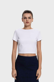 Polera Mujer Textura Sin Espalda Blanco