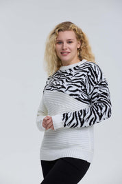 Sweater Mujer Print Crudo