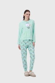 Pijama Mujer Polar Aqua