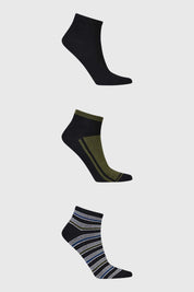 Calceta Hombre Deportiva Print Negro