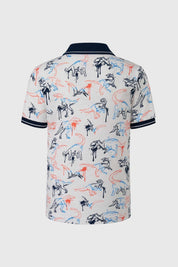 Polera Niño Estampada Azul