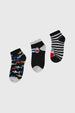 Calceta Deportiva Niño Tripack Ra Negro