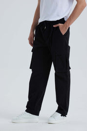 Pantalón Hombre Cargo Parachute Negro