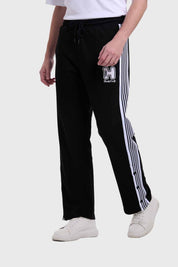 Pantalón Buzo Hombre Aplicación Print Negro