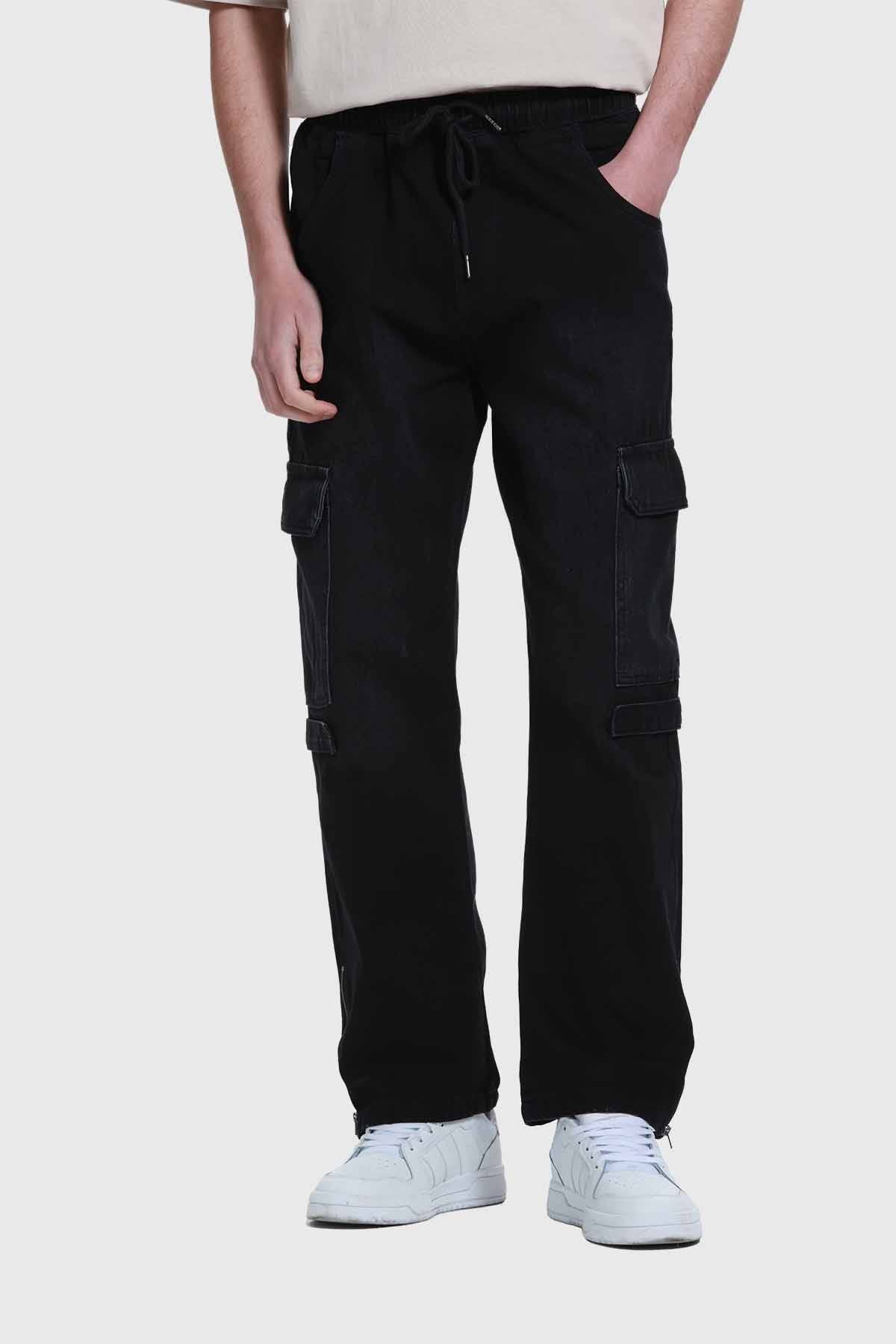 JEANS HOMBRE CARGO RECTO NEGRO I