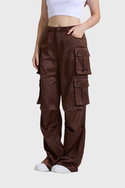 Pantalón Mujer Cargo Café