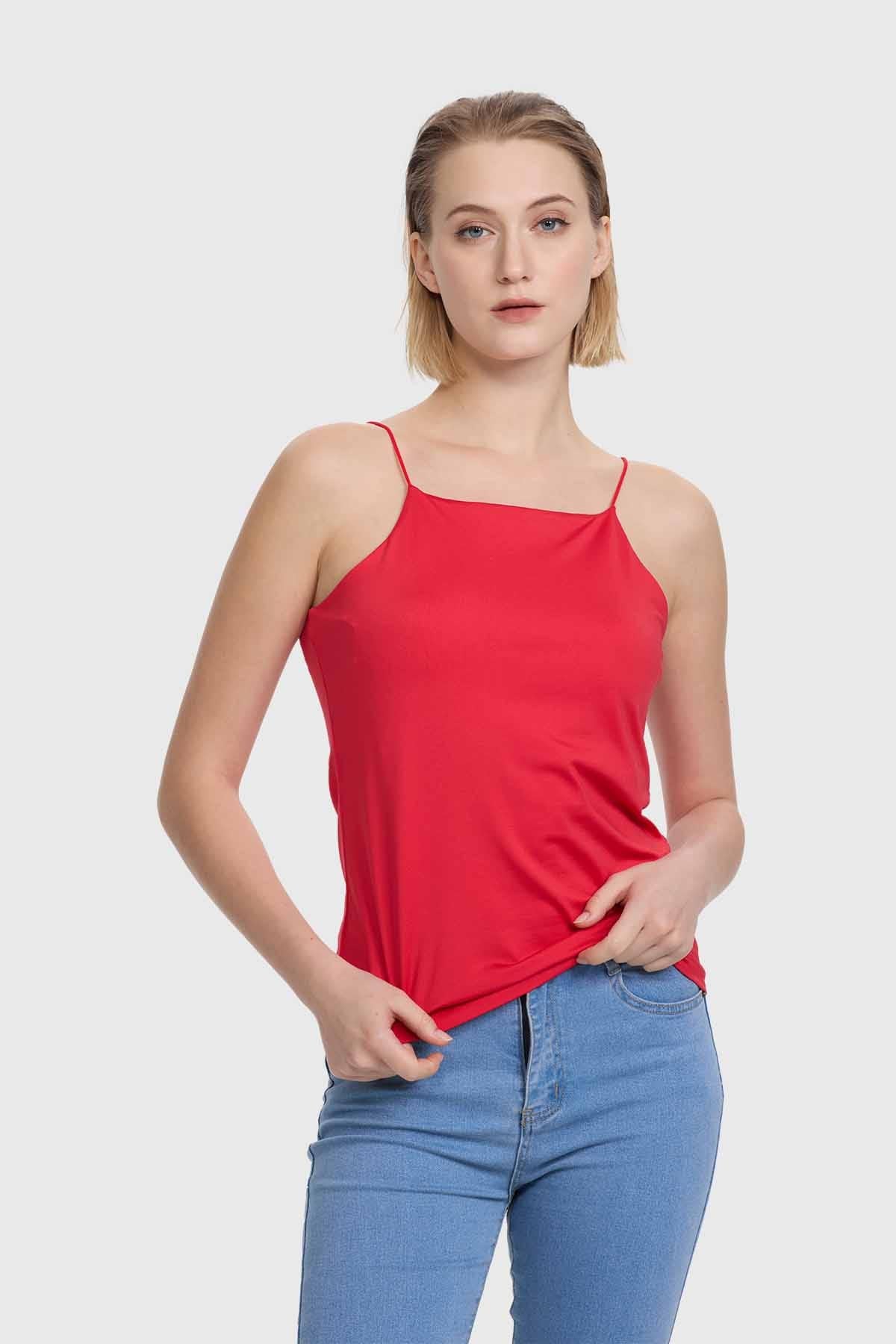 Polera Mujer Pabilo Delgado Rojo