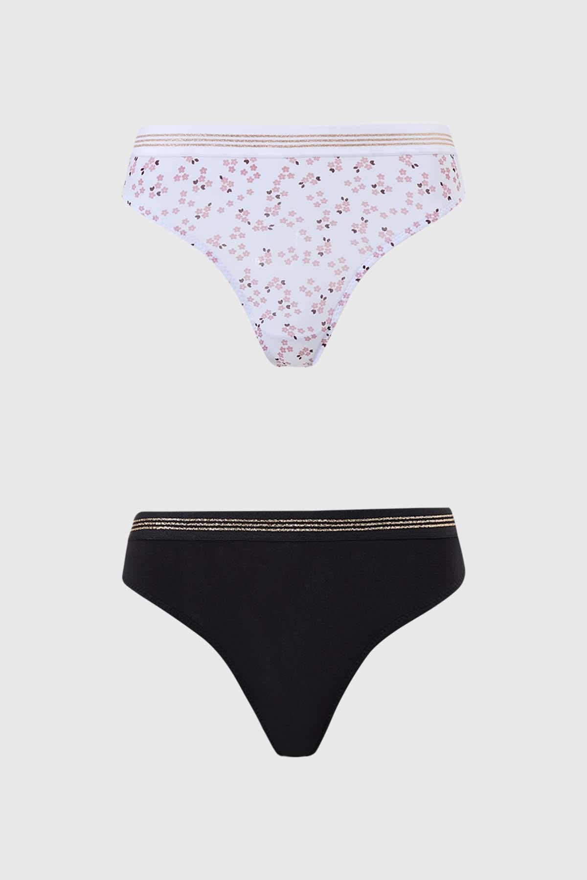 Calzón Mujer Bipack Colaless Print Blanco